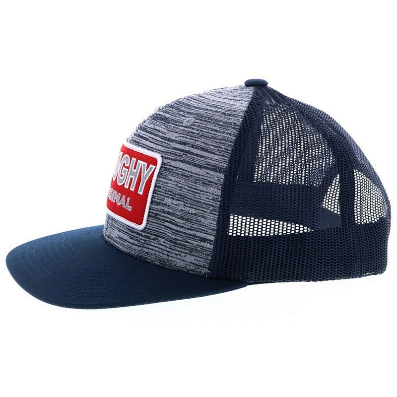 Hot Selling Gray Heather Navy Mesh Hat,Custom Embroidery Patch Logo Trucker Caps,6 Panel Trucker Snapback Hats