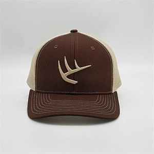 Wholesale Custom Logo Cotton Twill Snapback Hat Puff Embroidery Yupoong Trucker Cap With Logo