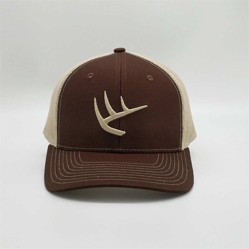 Wholesale Custom Logo Cotton Twill Snapback Hat Puff Embroidery Yupoong Trucker Cap With Logo