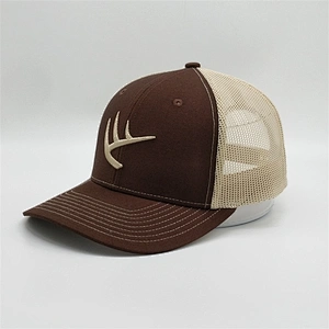 Wholesale Custom Logo Cotton Twill Snapback Hat Puff Embroidery Yupoong Trucker Cap With Logo