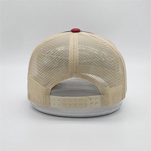Customized 5 Panel Dog Embroidered Animal Patch Worn Out Mesh Distressed Brim Hats Trucker Cap With Double Snap Back
