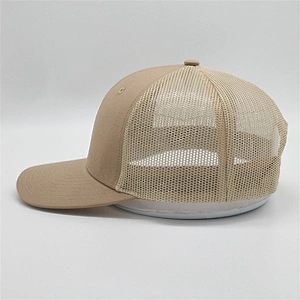 Customized Branded Trucker Caps,Plain Simple Truck Mesh Hats,Khaki Colour Trucker Hats