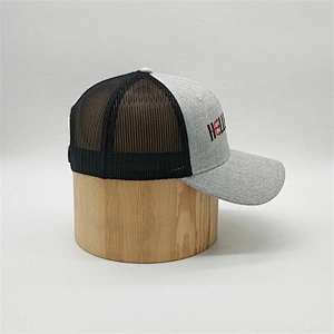 Custom Made 6 Panel Structured Embroidery Logo Half Mesh Snapback Trucker Hats Cap