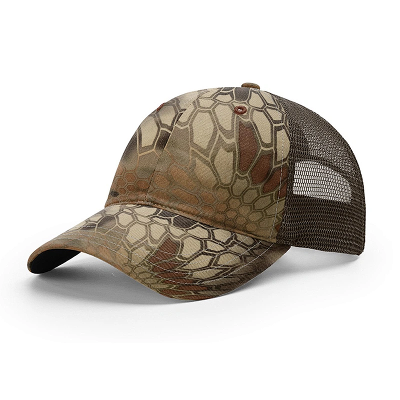 Wholesale Custom 6 Panel Mesh Camo Trucker Cap