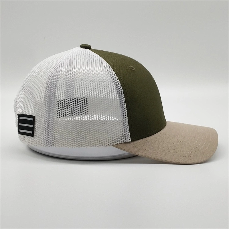 Design PVC Patch Truck Hat Green,Unisex Polyester Cowboy Trucker Cock Hat Cap,Men 6 Panel Ball Caps Sport