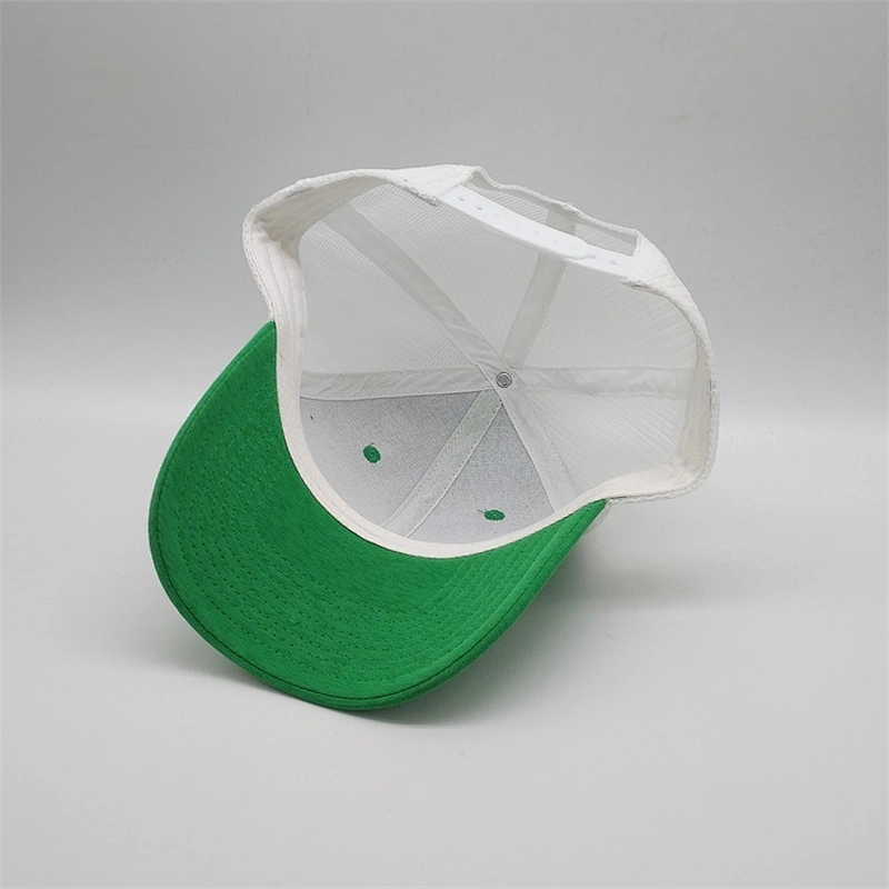 Custom Green Color Embroidery Logo Mesh Snapback Trucker Hat