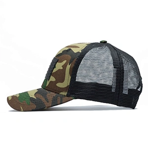 China best Men Camouflage Snapback USA Flag Baseball Multi Camo Trucker Curve Bill Dad Hats With PVC Patch