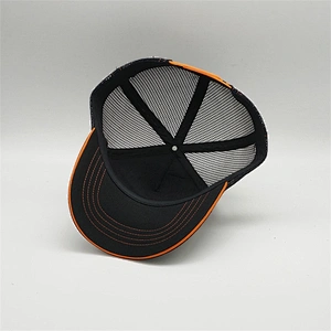 Custom Meidiney 5 Panel Black Embroidery Patch Foam Mesh Trucker Cap Hat