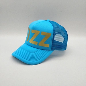 Custom 5-Panel 100 Polyester Cheap Simple Printed Trucker Caps With Custom Printing
