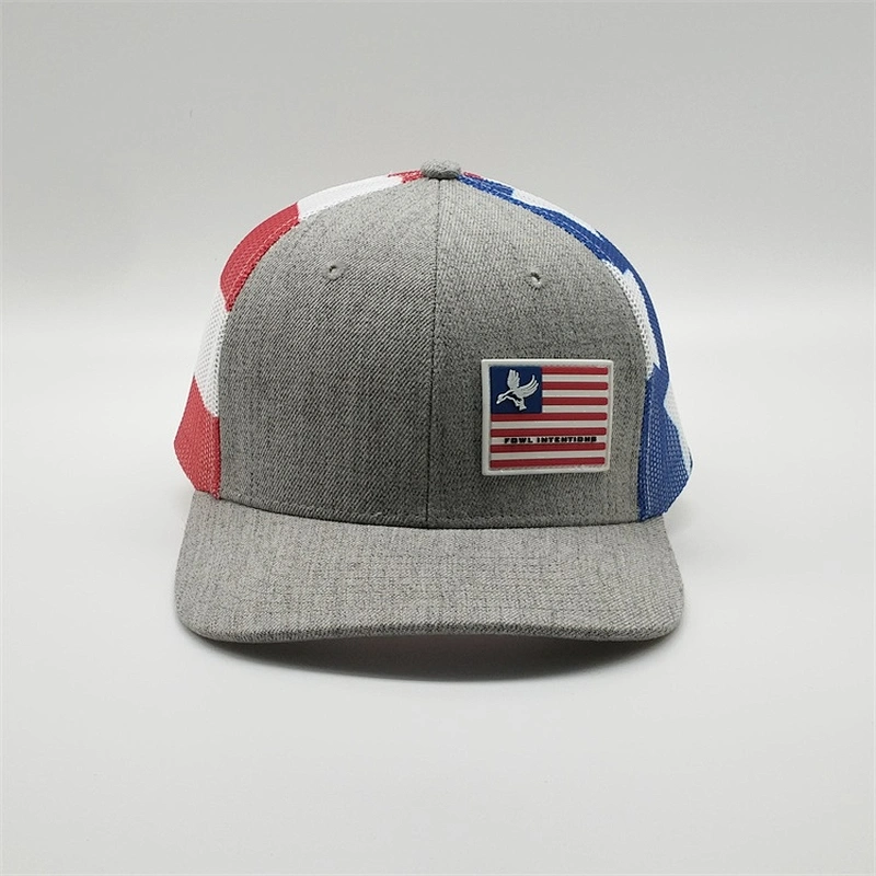 Cheap Custom Colorful Printed Patterns Cap,6 Panel Classic Grey Truck Hat,Soft Mesh Men'S Women'S Summer Trucker Cap