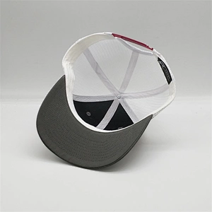 Custom 6 Panel Structured Rubber Patch Trucker Snapback Hat With Pvc Patch