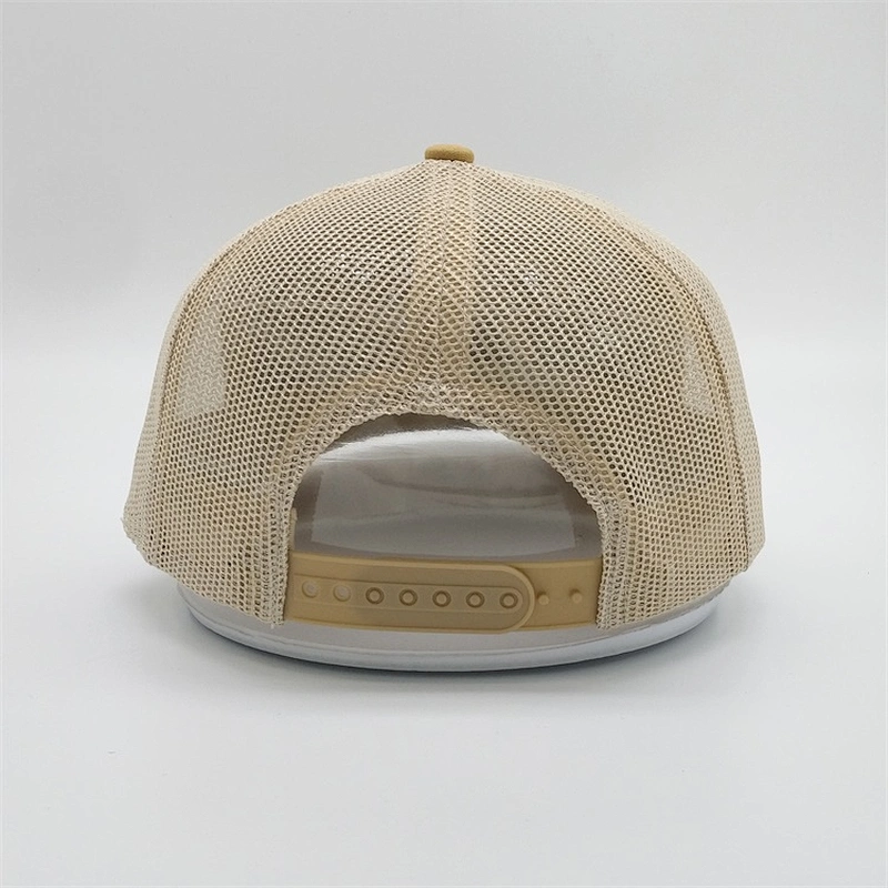 Custom Design 6panel Golden Thread Pentagram Hat 3D Embroidery Logo Baseball Mesh Trucker Cap