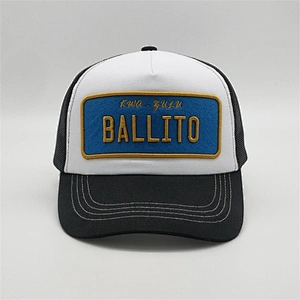 Wholesale Custom 5 Panel 3D Golden Embroidery Patch Foam Mesh fashion sports Trucker Caps Hat