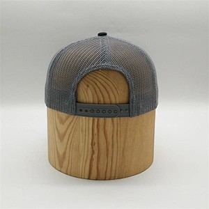 Custom 6 Panel Mesh Black Base ball Hat,Classic Embroidery Gray Mesh Trucker Hats,Adults Age Group Sport Trucker Cap