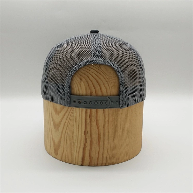 Custom 6 Panel Mesh Black Base ball Hat,Classic Embroidery Gray Mesh Trucker Hats,Adults Age Group Sport Trucker Cap