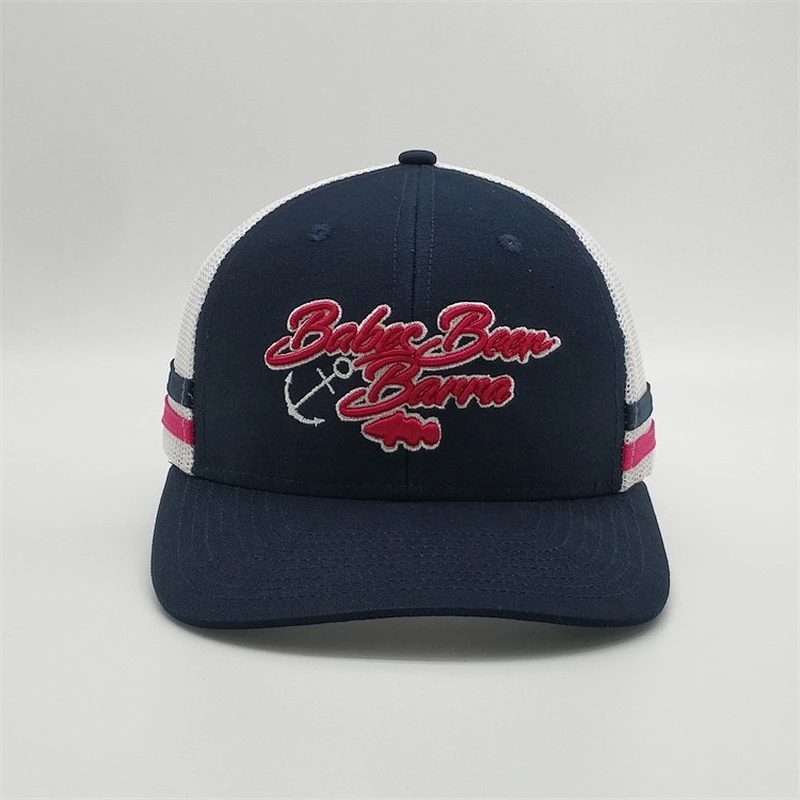 Perfect Quality Custom Two Tone 3D Letter Patches Embroidery 6 Panel Blank Trucker Cap Mesh Hat Baseball Caps