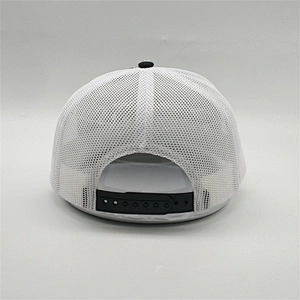 High Quality Plain Sport 6 Panel Black Plain White Blank Metal Logo Trucker Mesh Hats For Sale