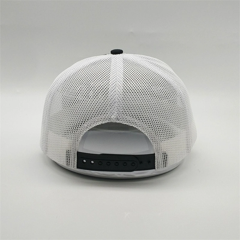 High Quality Plain Sport 6 Panel Black Plain White Blank Metal Logo Trucker Mesh Hats For Sale