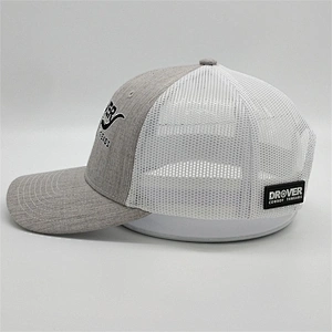 Top Quality Low Price Trucker Caps,Customized Your Own PVC White Mesh Caps,Heather Gray Embroidery Trucker Hats