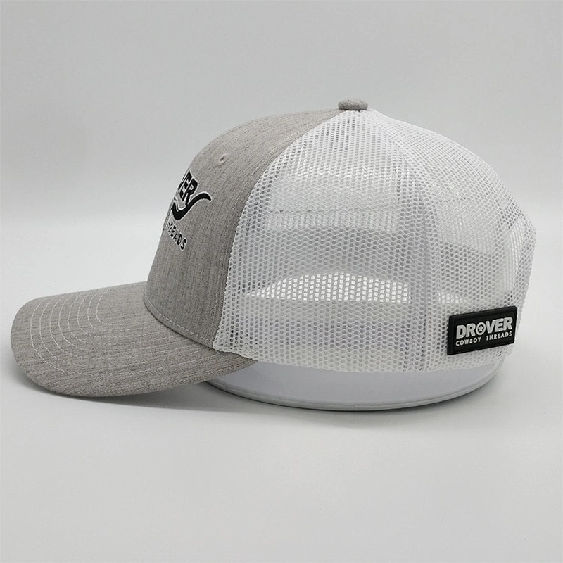 Top Quality Low Price Trucker Caps,Customized Your Own PVC White Mesh Caps,Heather Gray Embroidery Trucker Hats
