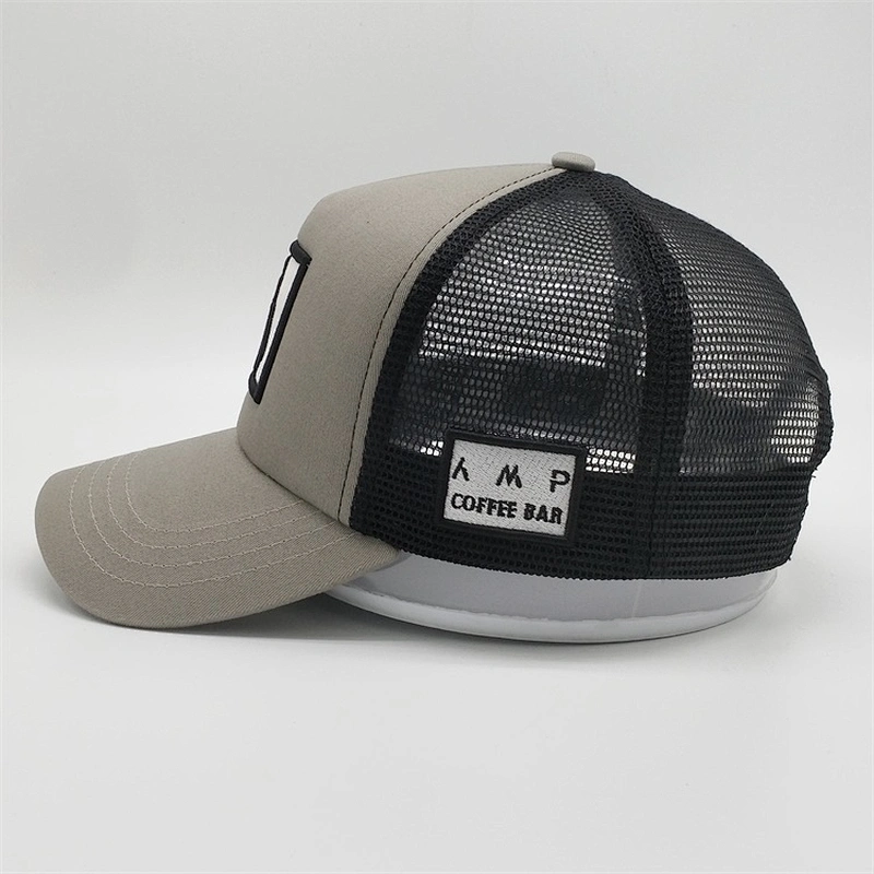 High Quality Custom High Crown 5 Panel Unstructured Snapback Cap Embroidery 3d Foam Front Trucker Hat With Patch