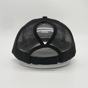 2019 OEM Curved Brim Structured Front 5 Panel Ponytail Cap Sequins Glock Perfection Sunshade Sport Caps Mesh Trucker Hat