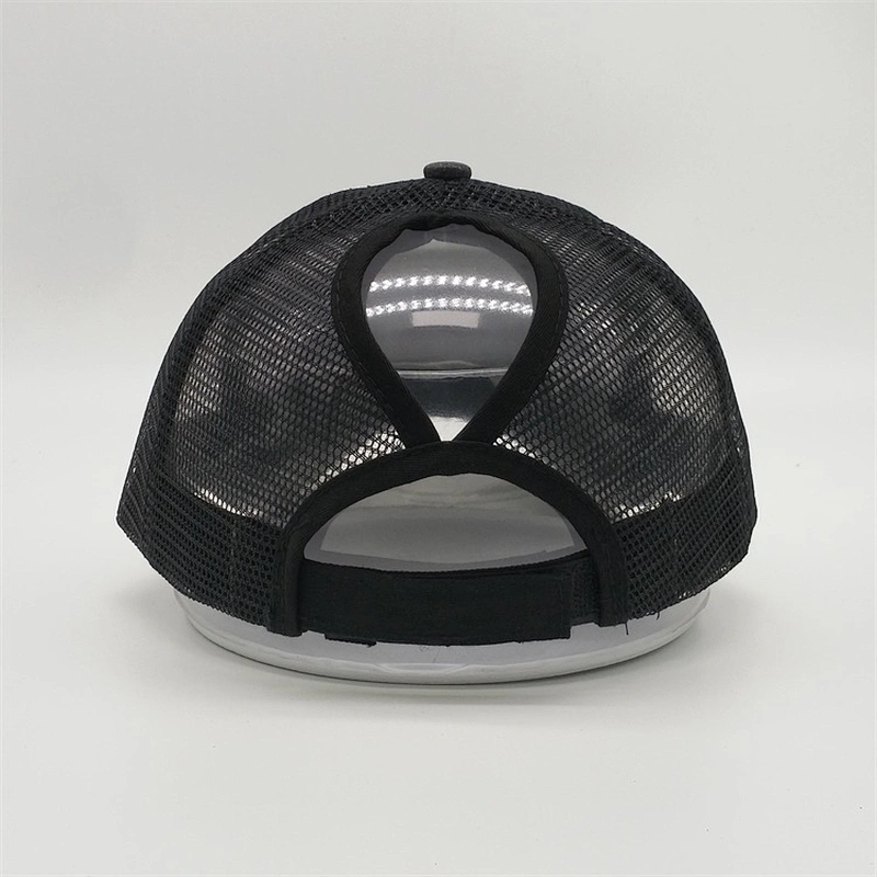 2019 OEM Curved Brim Structured Front 5 Panel Ponytail Cap Sequins Glock Perfection Sunshade Sport Caps Mesh Trucker Hat