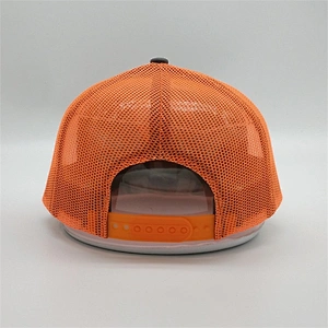 Summer Custom Neon Mesh Baseball Caps,Men Low Crown Profile Trucker Hat,Breathable Orange Grey Trucker Hats