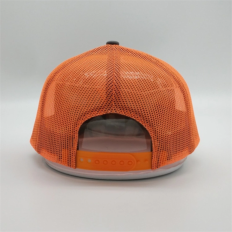 Summer Custom Neon Mesh Baseball Caps,Men Low Crown Profile Trucker Hat,Breathable Orange Grey Trucker Hats