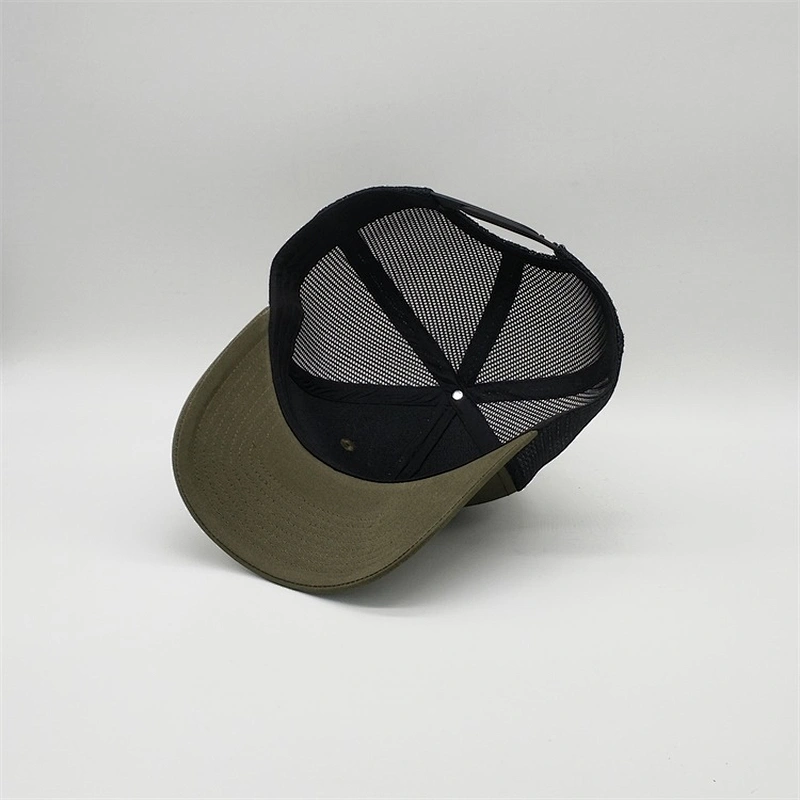 Custom Made 6 Panel Plain Structured Curved Visor Mesh Trucker Caps Hat