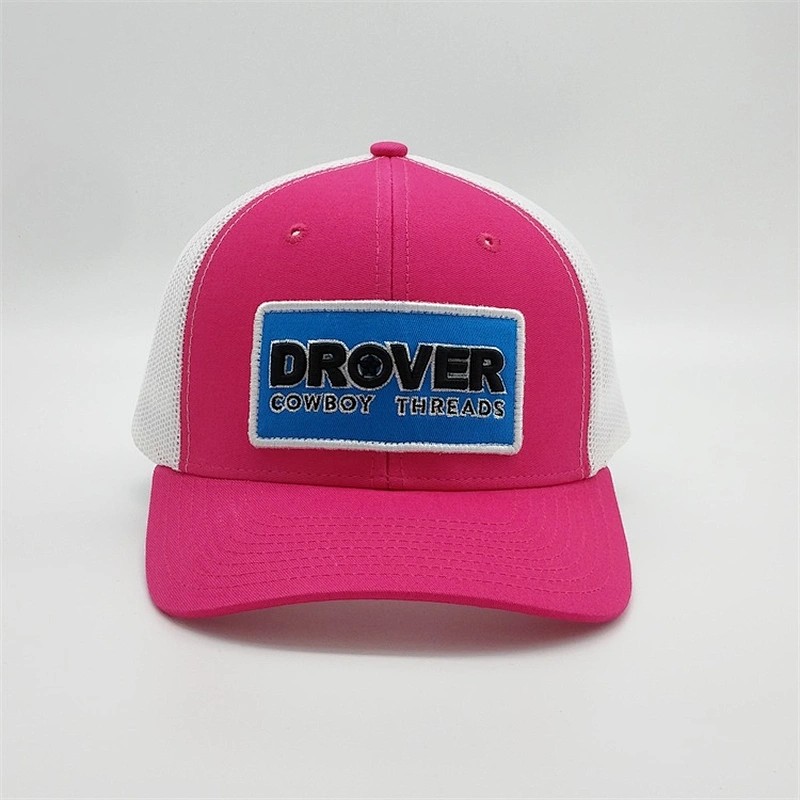 Factory Price Wholesale Mesh Sport Caps,Design Rubber Branded Trucker Caps,3D Embroidery Patch Pink Trucker Caps