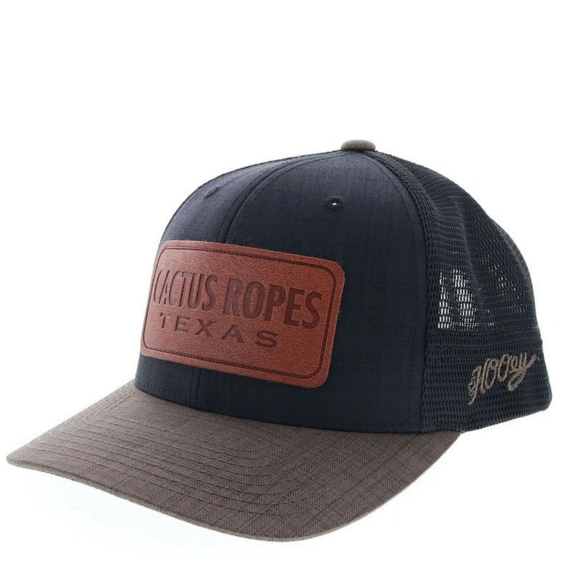 Best  Contrast Color Trucker Hat,Quilted Pre Curved Brim Trucker 6 Panel Cheap Mesh Cap, Embroidery Leather Patch Design