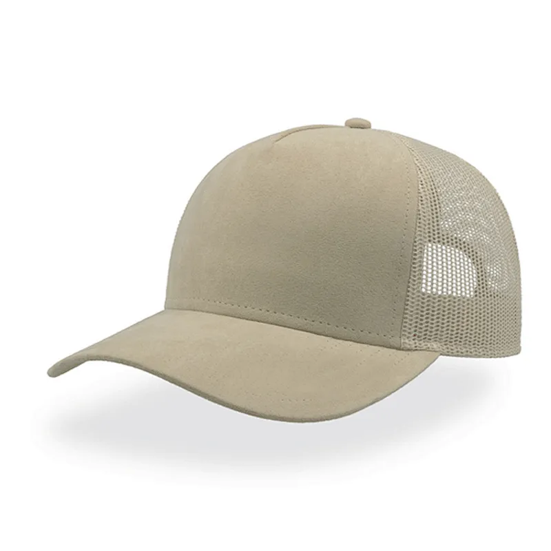 China Supplier Custom 6 Panel  Blank Suede Trucker Cap, Colorful Fashion Mesh Trucker Cap , Plain Adjustable Trucker Hat