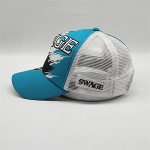 New Style Custom Printing Trucker Hip Hop Hats Caps,Cotton Mesh Material Trucker Caps  Logo,Women Flat Bill Baseball Polyester