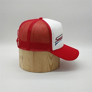 Custom Made Mens 5 Panel Promotional Strapback Trucker Hats Cap With Cotton Foam Front