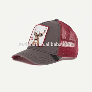 Custom Meidiney Variety Style Embroidery Animal Patch Mesh Back Trucker Hats