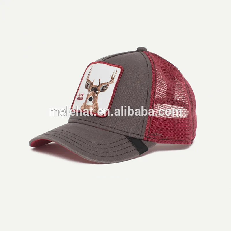 Custom Meidiney Variety Style Embroidery Animal Patch Mesh Back Trucker Hats