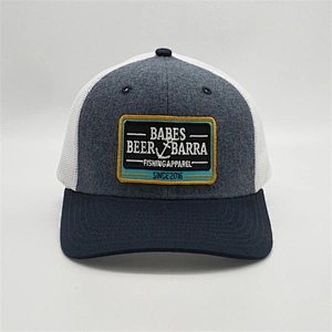 6 Panel Custom Gold Embroidery Patch Curve Bill Snapback Cap Low Profile Baseball Mesh Trucker Hats For Small Head