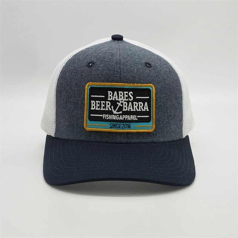 6 Panel Custom Gold Embroidery Patch Curve Bill Snapback Cap Low Profile Baseball Mesh Trucker Hats For Small Head