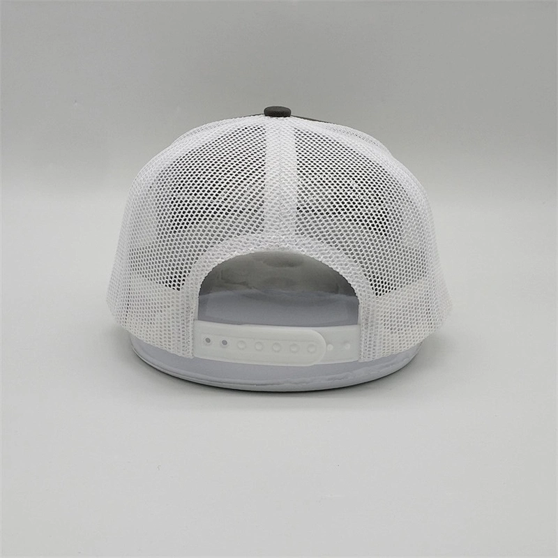 Popular Custom Embroidery Snapback Cap,Embroidery Logo Own Mesh Baseball Trrucker Cap,Half Mesh White Trucker Hat
