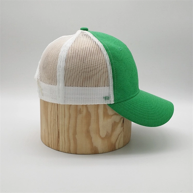 Custom Green Color Embroidery Logo Mesh Snapback Trucker Hat