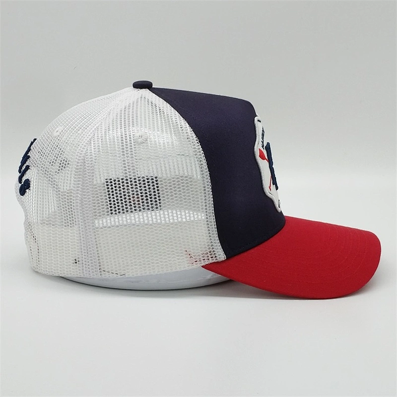 3D Embroider Patch Truck Hats,Red Yellow Mesh Back Trucker Caps,Customise Own 5 Panels Trucker Hats