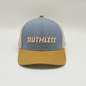 Custom 6 Panel 3D Embroidery Logo Mesh Trucker Hats, Worn-Out Sports Cap Trucker Hats , New Fashion Trucker Baseball Caps