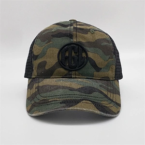 Custom camo 6 panel trucker caps,embroidery blank patches washed cap trucker hats,plastic snapback mesh trucker hat