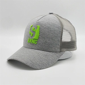 Design 3D Puff Raised Embroidery Trucker Hats,Factory Price Dark Gray Mesh Hats,5 Panel Charcoal Trucker Caps