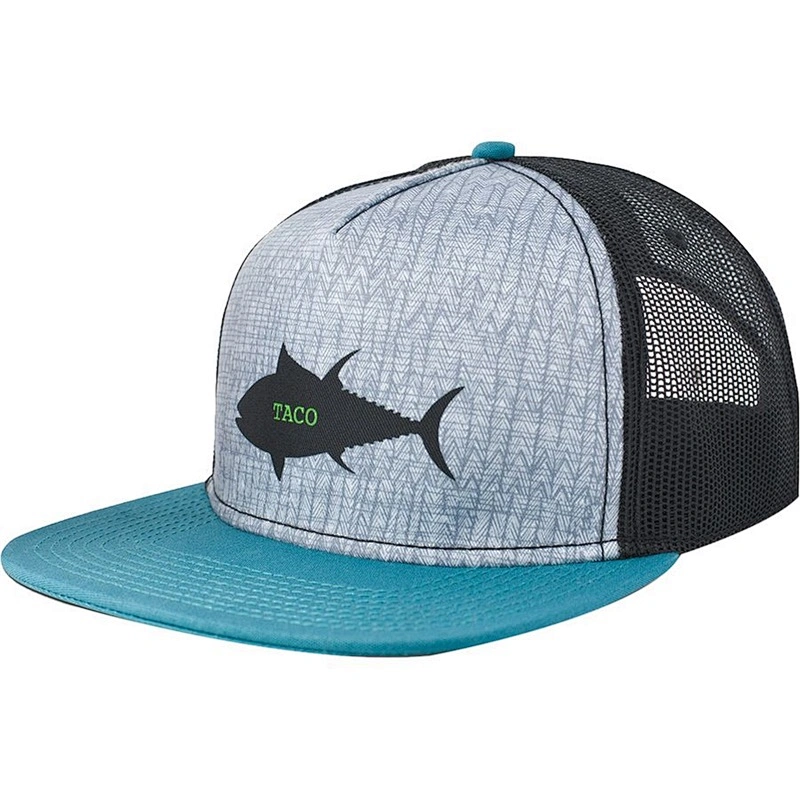 Well Designed Cheap Wholesale 5 Panel Multi Color Printed Flat Brim Printing  Snapback Truck Hat Cap