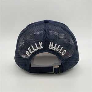 2019 Customized Mesh Breathable 5 Panel Suede Trucker Cap Embroidered Patch Hats With Metal Buckle