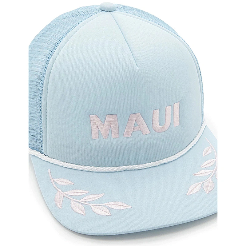 Custom Meidiney Womens Maui Embroidered Rope Mesh Trucker Hats For Sale