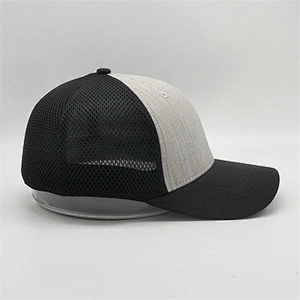 Personalized High Quality Soft Mesh Sandwich 6 Panel Two Tone Embroidery Patch Flex Fit Baseball Trucker Cap Hat Custom Logo