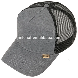 Wholesale Custom Meidiney 5 Panel Blank Curved Brim Mesh Truker Cap Hats